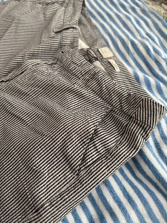 a new day navy & White Striped Seersucker Shorts - Picture 3 of 4